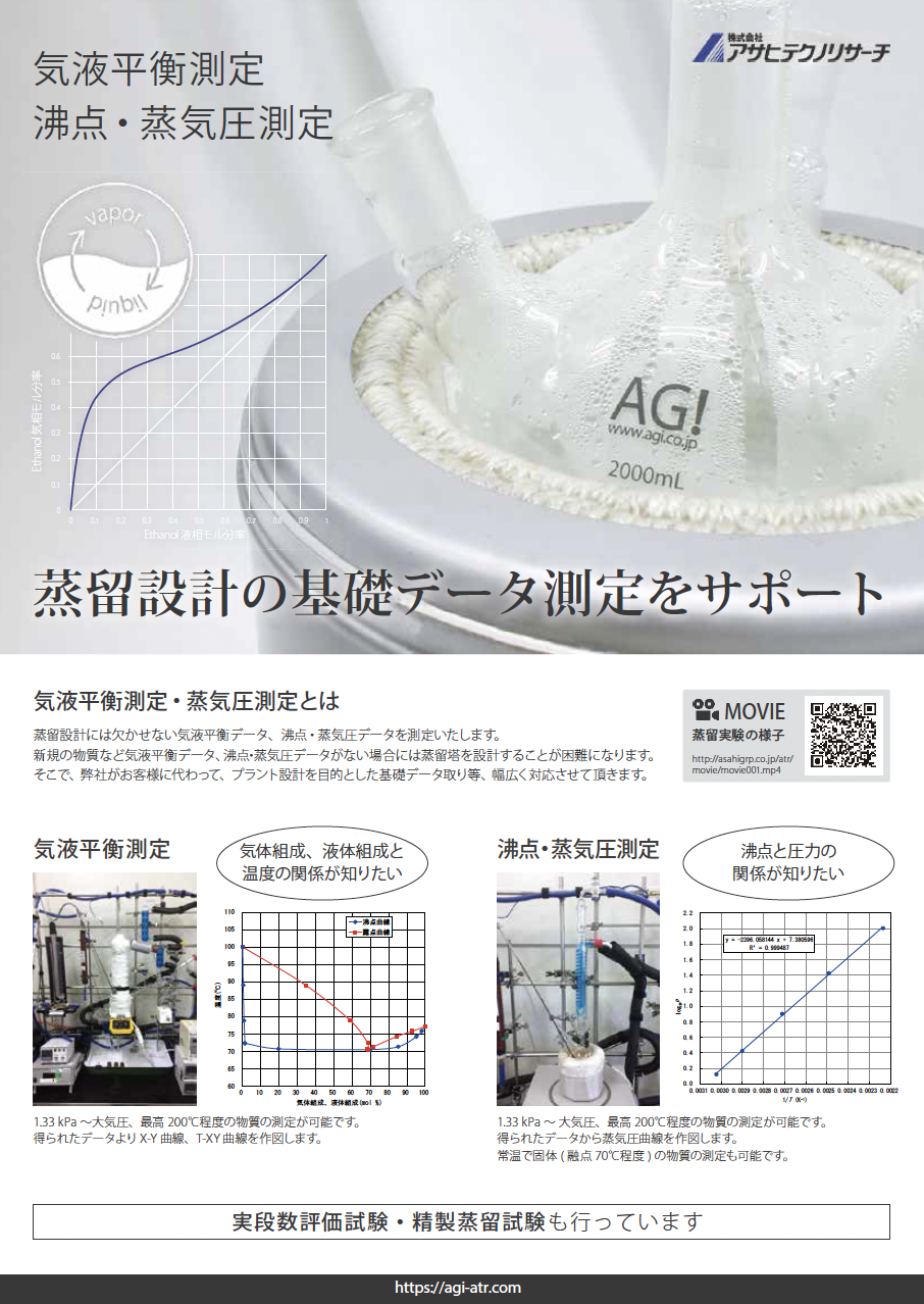 気液平衡測定　沸点・蒸気圧測定カタログイメージ