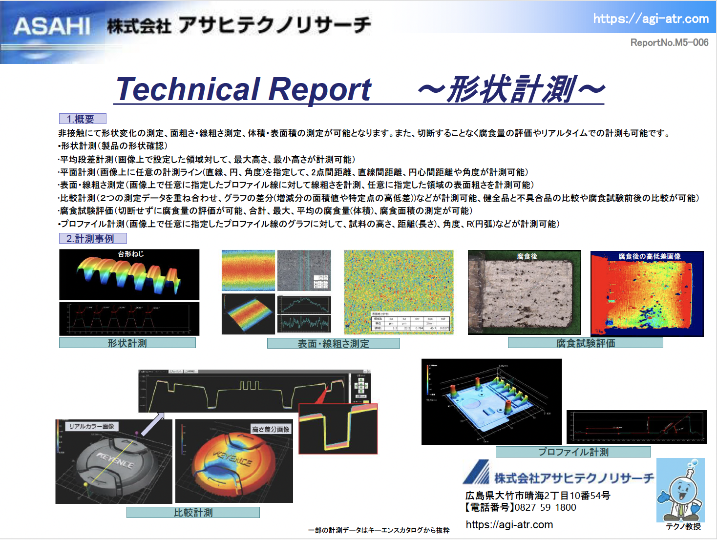 形状計測 テクニカルレポートのイメージ