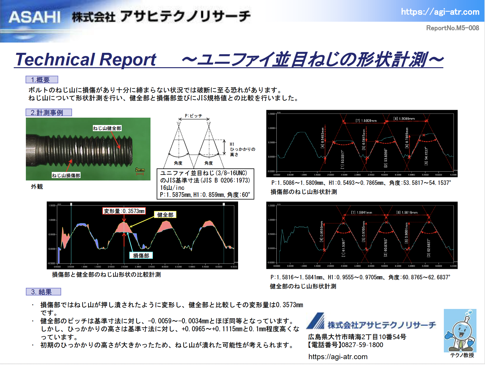 ユニファイ テクニカルレポートのイメージ